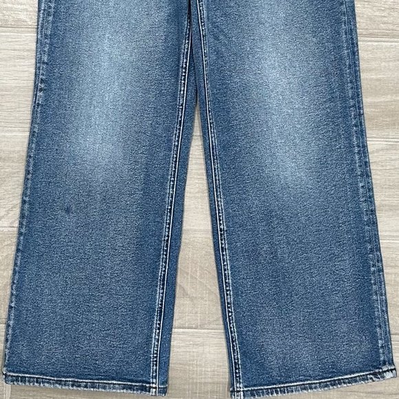 Blank NYC The Chrystie High-Rise Crop Wide Leg Denim Jeans in Wall Street Sz 28 - Picture 6 of 15